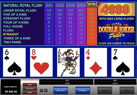 Игра Double Joker Poker  играть бесплатно онлайн